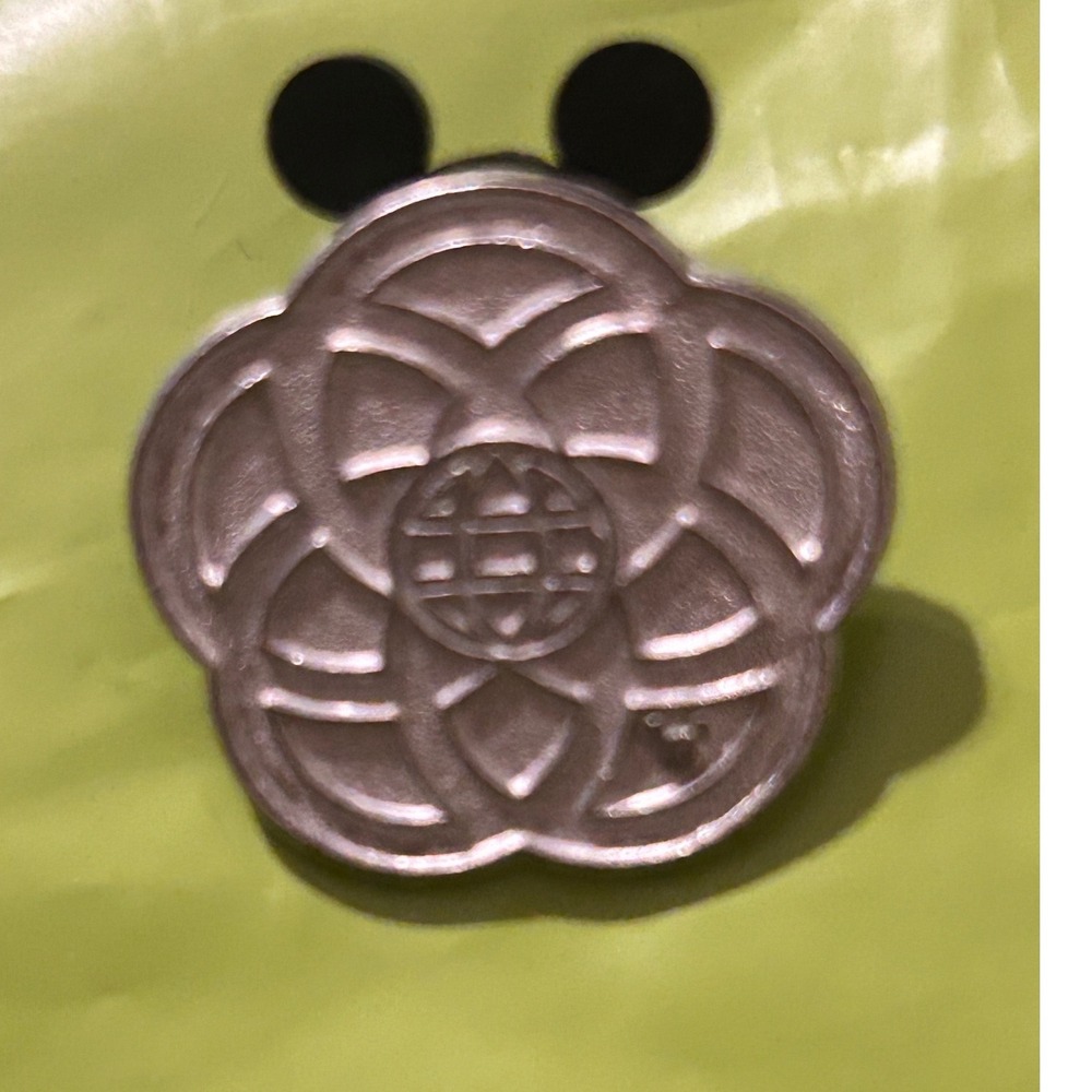 Disney Hidden Mickey Pin Epcot Center Logo Silver Tone 2011 Series 2 of 5